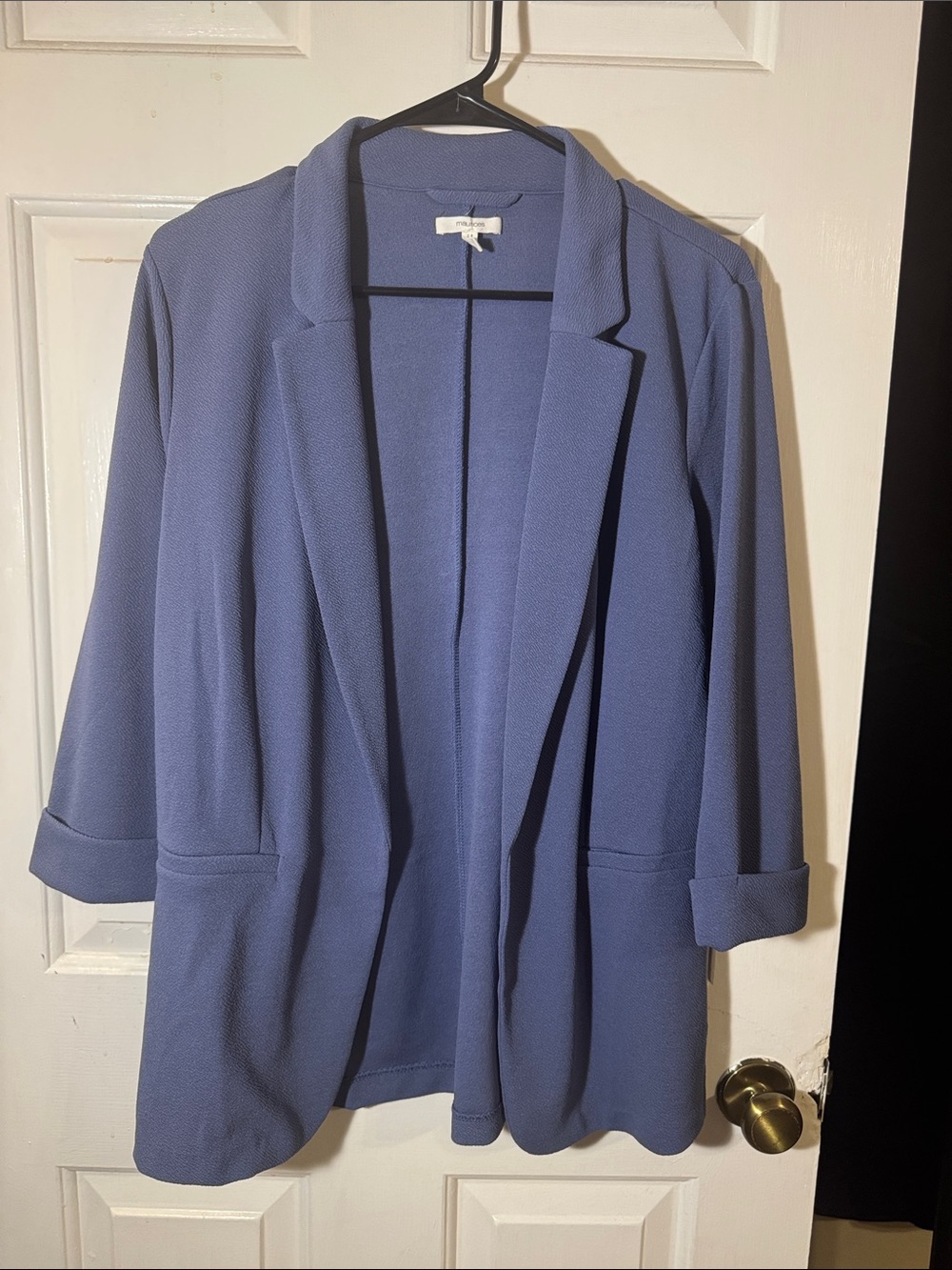 Maurices Lavender-Blue Open Front Blazer